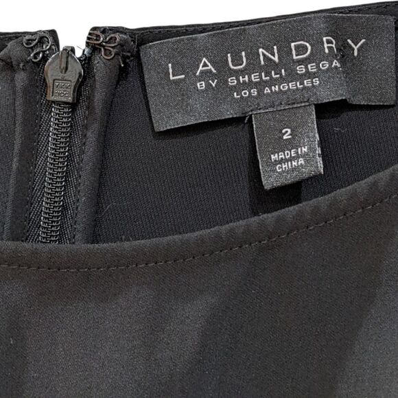 NWT Laundry By Shelli Segal Los Angeles Women's Black Lace Midi Dress Size 2 - Picture 3 of 7